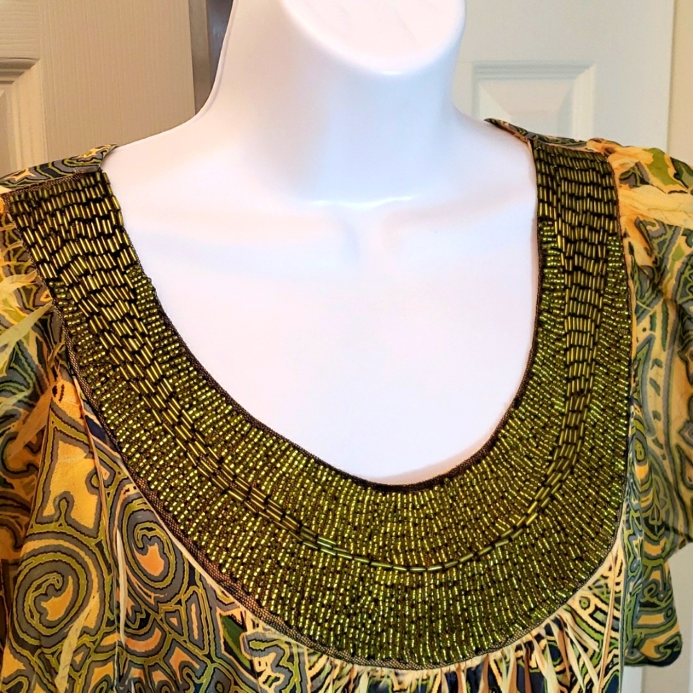 One World beaded top. - Picture 3 of 5
